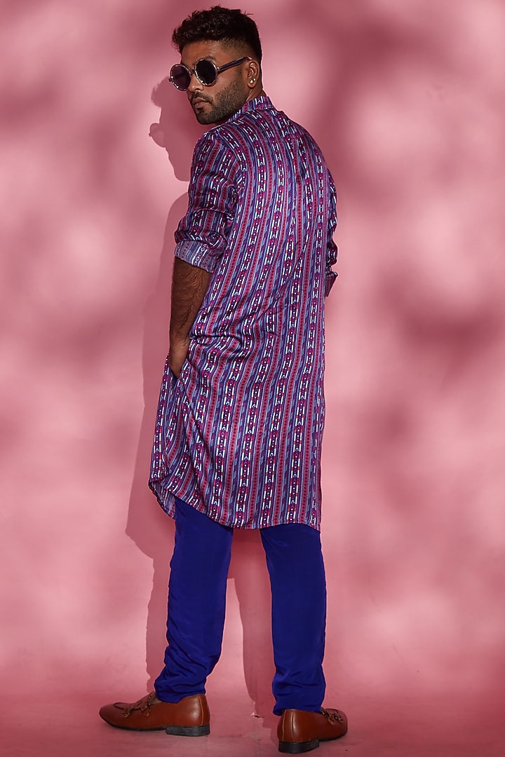 Purple Modal Kurta by Esha L Amin Men at Pernia's Pop Up Shop