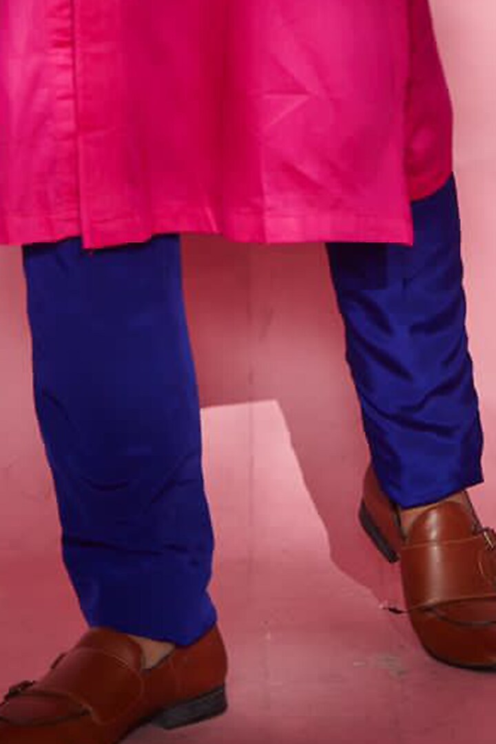 Purple Poly Pants by Esha L Amin Men at Pernia's Pop Up Shop