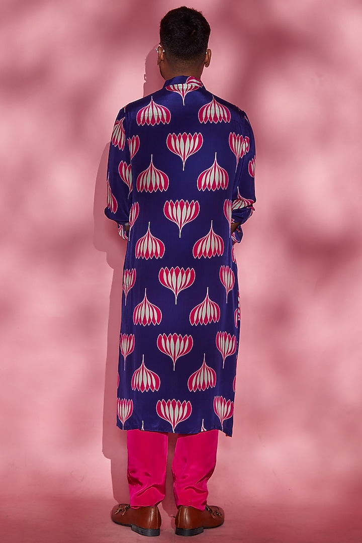 Purple Modal Cowl Kurta by Esha L Amin Men at Pernia's Pop Up Shop