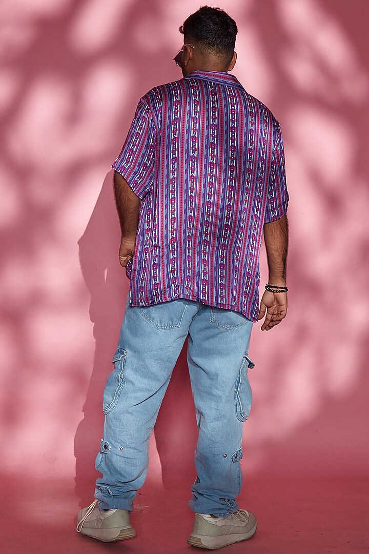 Purple Modal Party Wear Shirt by Esha L Amin Men at Pernia's Pop Up Shop