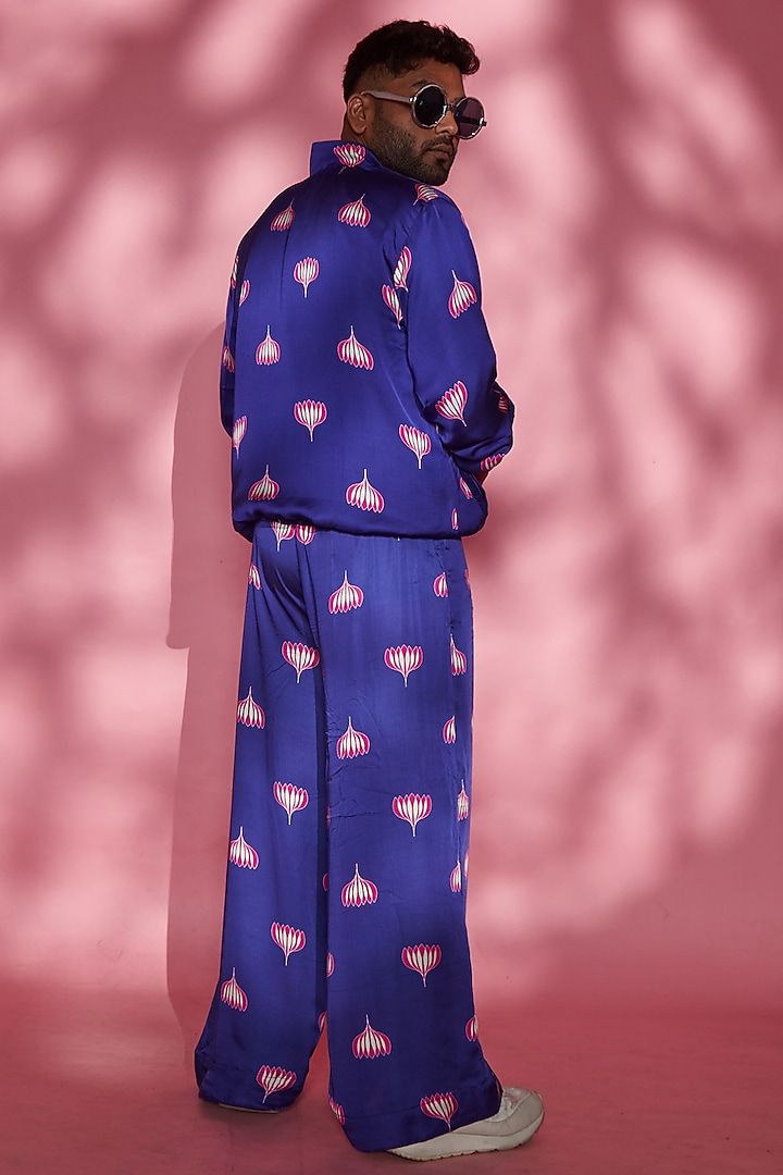 Purple Modal Jacket by Esha L Amin Men at Pernia's Pop Up Shop