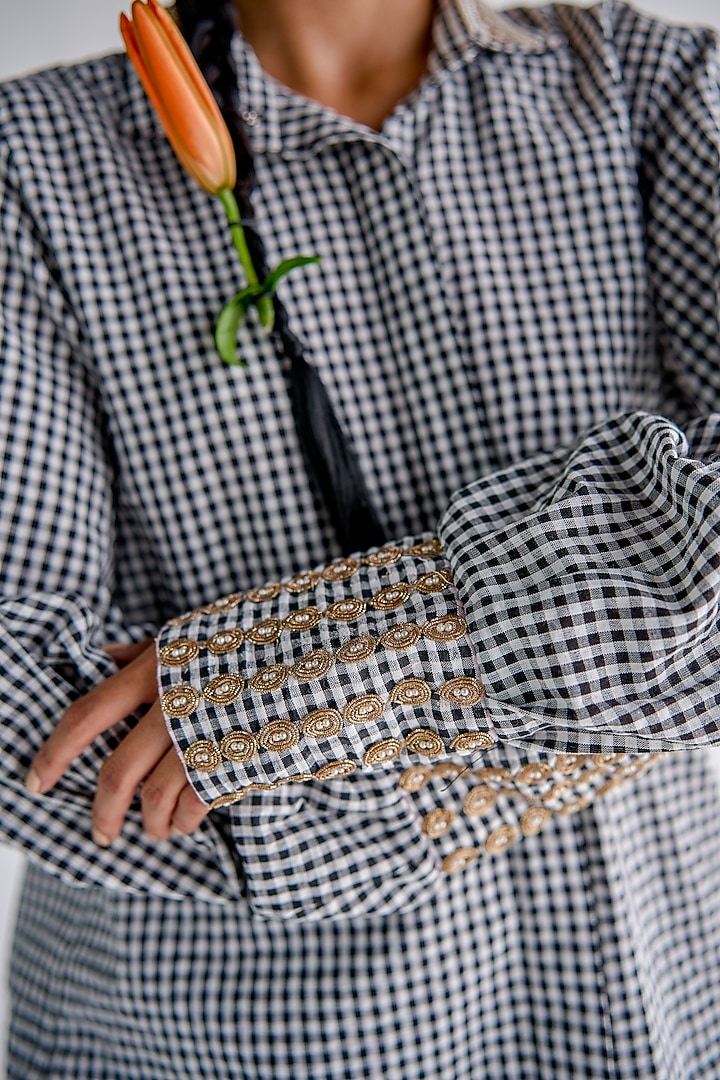 Black & White Cotton Check Co-Ord Set by Esha Arora at Pernia's Pop Up Shop