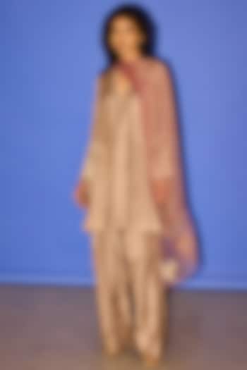 Brown Silk Kurta Set by Esha Arora at Pernia's Pop Up Shop