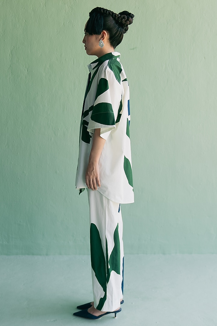Ivory Organic Cotton Printed Co-Ord Set by Esha Arora at Pernia's Pop Up Shop