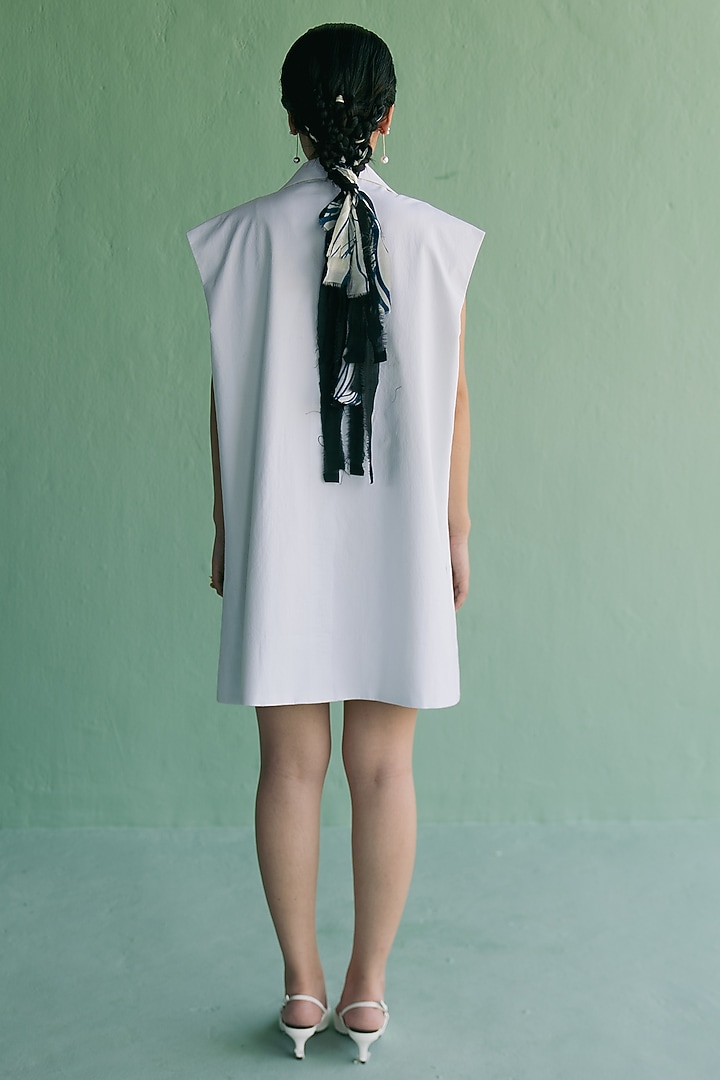knee length dresses for ladies White Blazer Dress, Oversized Jacket Dress, Mini Blazer Dress White / M-L / EE main image 1