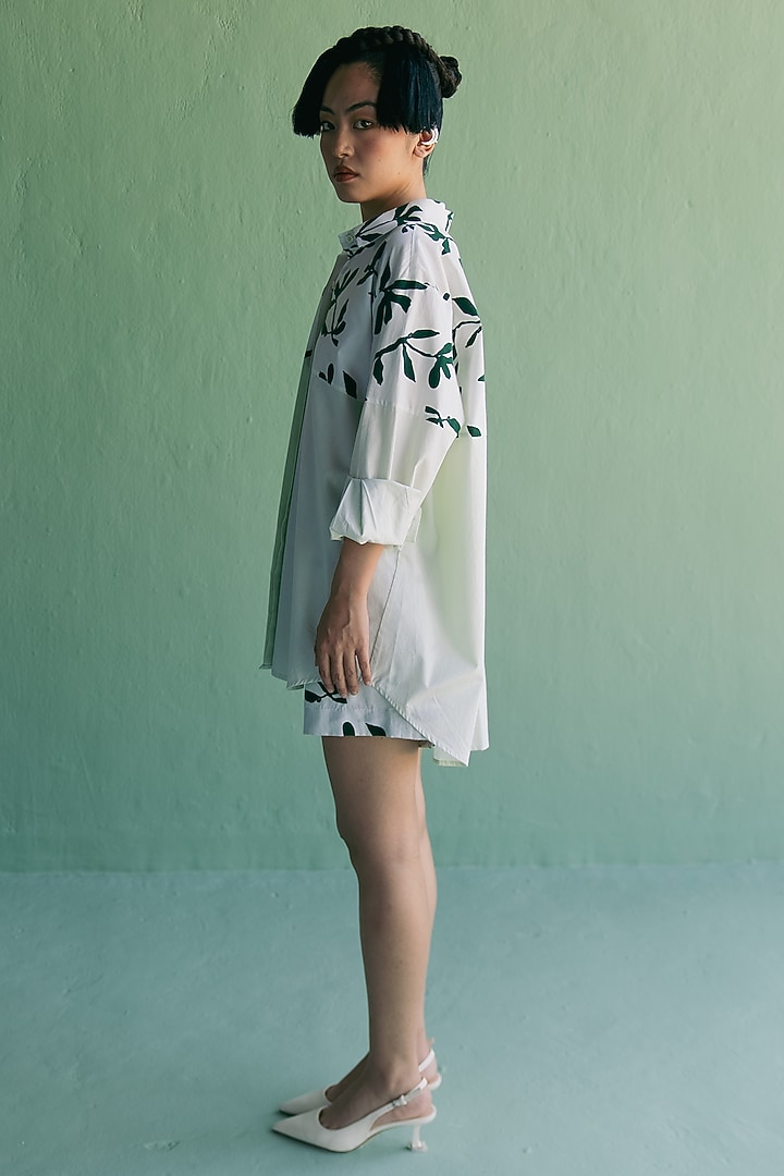 Ivory Cotton Printed Co-Ord Set by Esha Arora at Pernia's Pop Up Shop