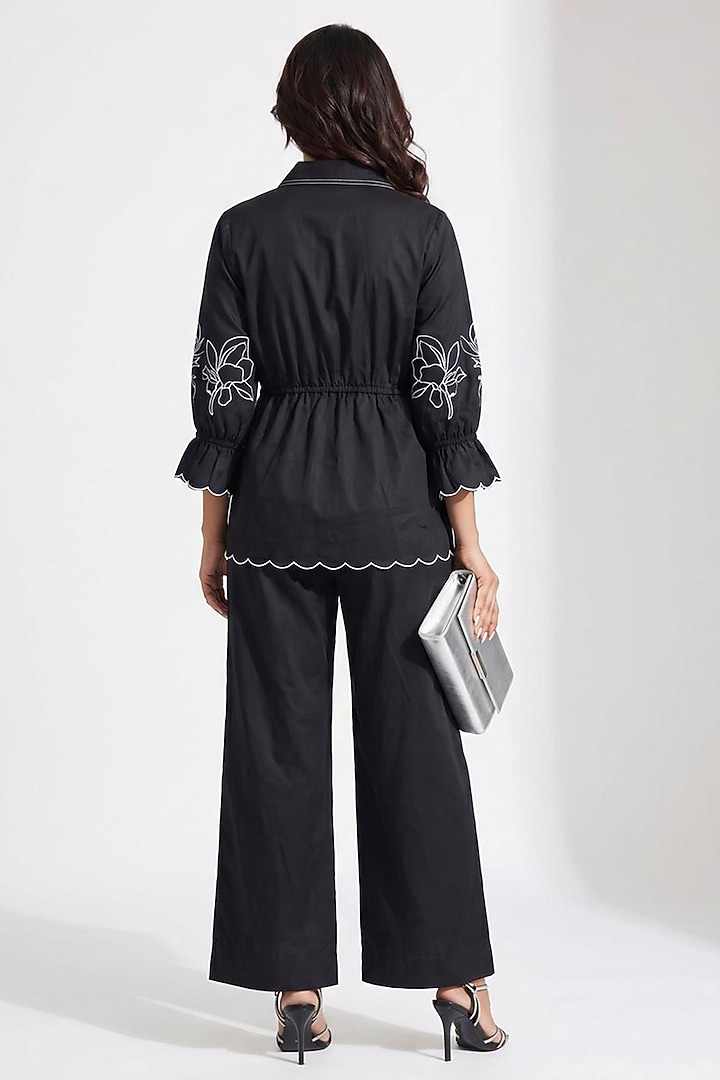 Black Cotton Co-Ord Set by Escape by Aishwarya at Pernia's Pop Up Shop