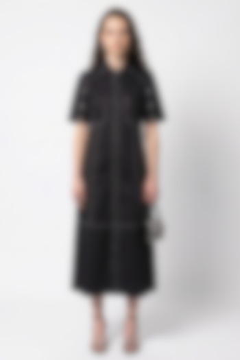 Black Cotton Summer Dress by Escape by Aishwarya at Pernia's Pop Up Shop