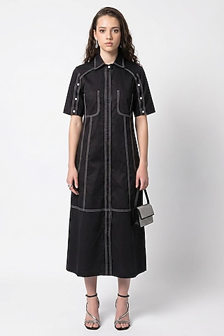 Black Cotton Dress by Escape by Aishwarya