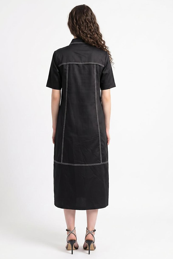 Black Cotton Summer Dress by Escape by Aishwarya at Pernia's Pop Up Shop
