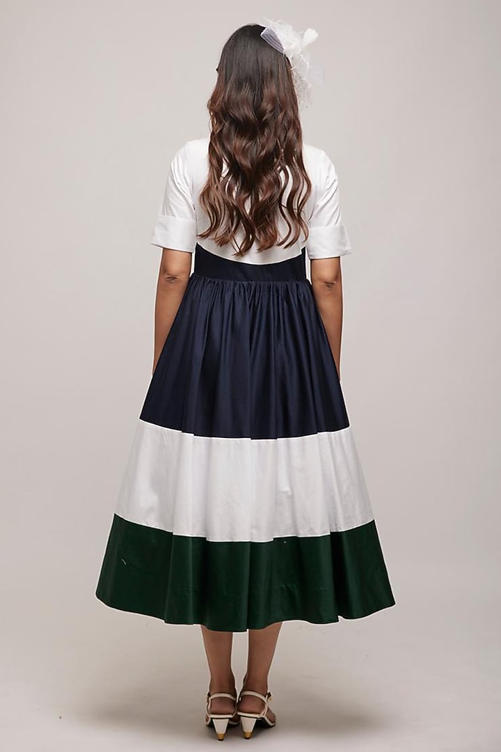 Multi-Colored Cotton Color-Blocked Vacation Dress by Escape by Aishwarya at Pernia's Pop Up Shop