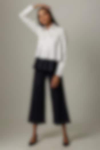White & Black Cotton A-line Co-Ord Set by Escape by Aishwarya at Pernia's Pop Up Shop