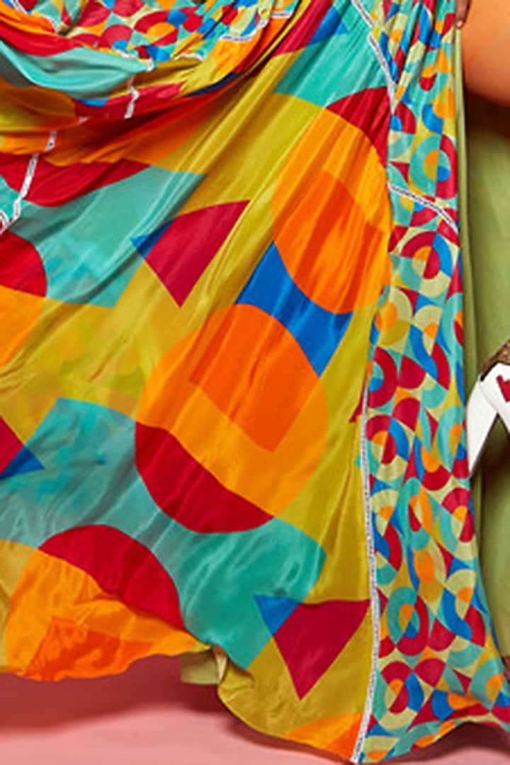 Multi-Colored Printed Skirt by Esha L Amin at Pernia's Pop Up Shop