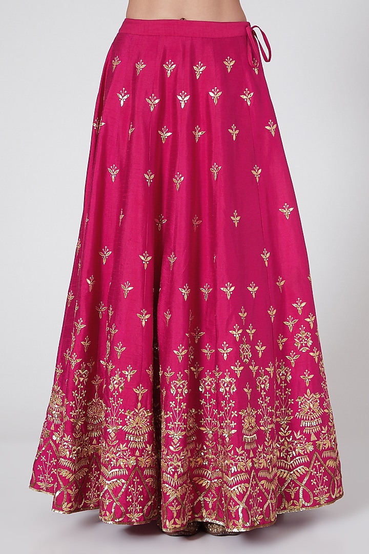 Fuchsia Embroidered Wedding Lehenga Set by Esha Koul at Pernia's Pop Up Shop