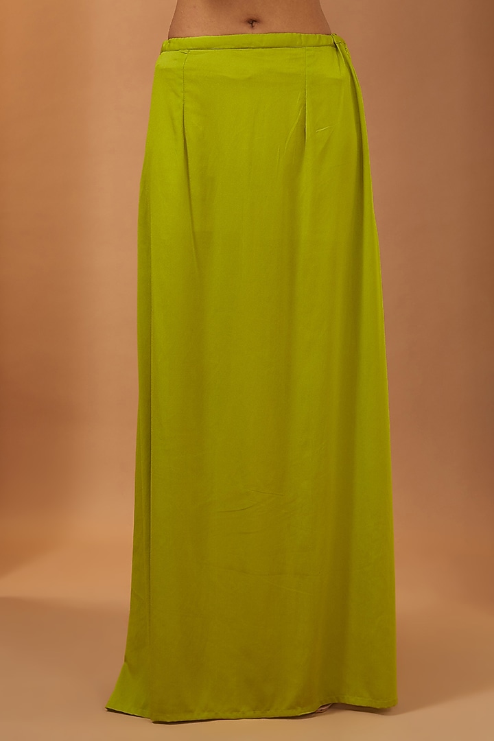 Mehendi Green Organza Mirror Embellished Party Wear Saree Set by Esha Koul at Pernia's Pop Up Shop