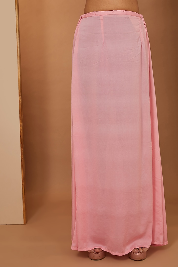 Pink Organza Mirror Embellished Party Wear Saree Set by Esha Koul at Pernia's Pop Up Shop