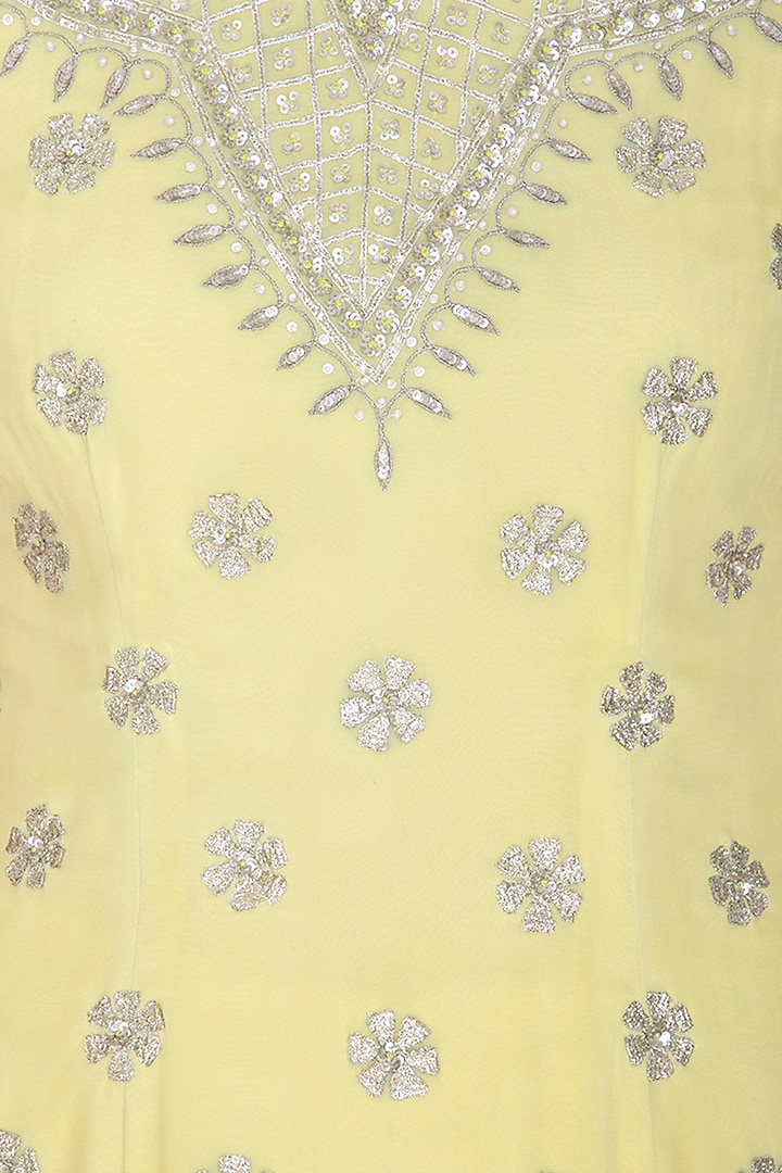 Lemon Yellow Embroidered Wedding Sharara Set by Esha Koul at Pernia's Pop Up Shop