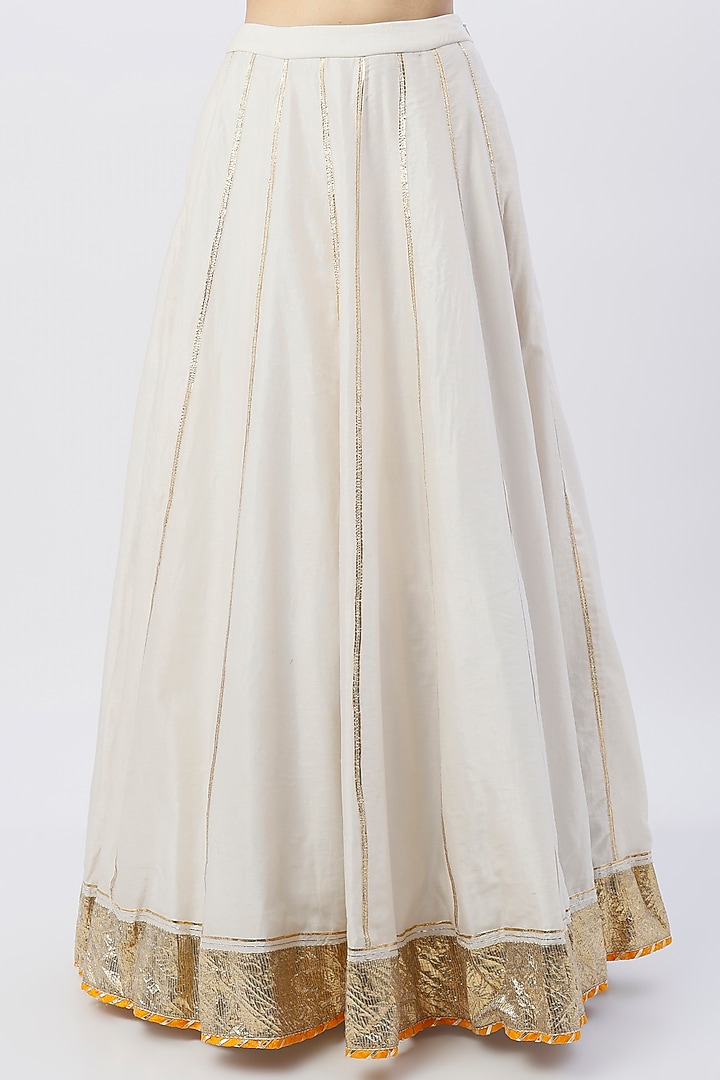 Off-White Gota Embroidered Wedding Lehenga Set by Esha Koul at Pernia's Pop Up Shop