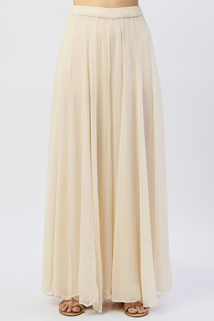 Off White Gota Embroidered Wedding Anarkali Set by Esha Koul at Pernia's Pop Up Shop