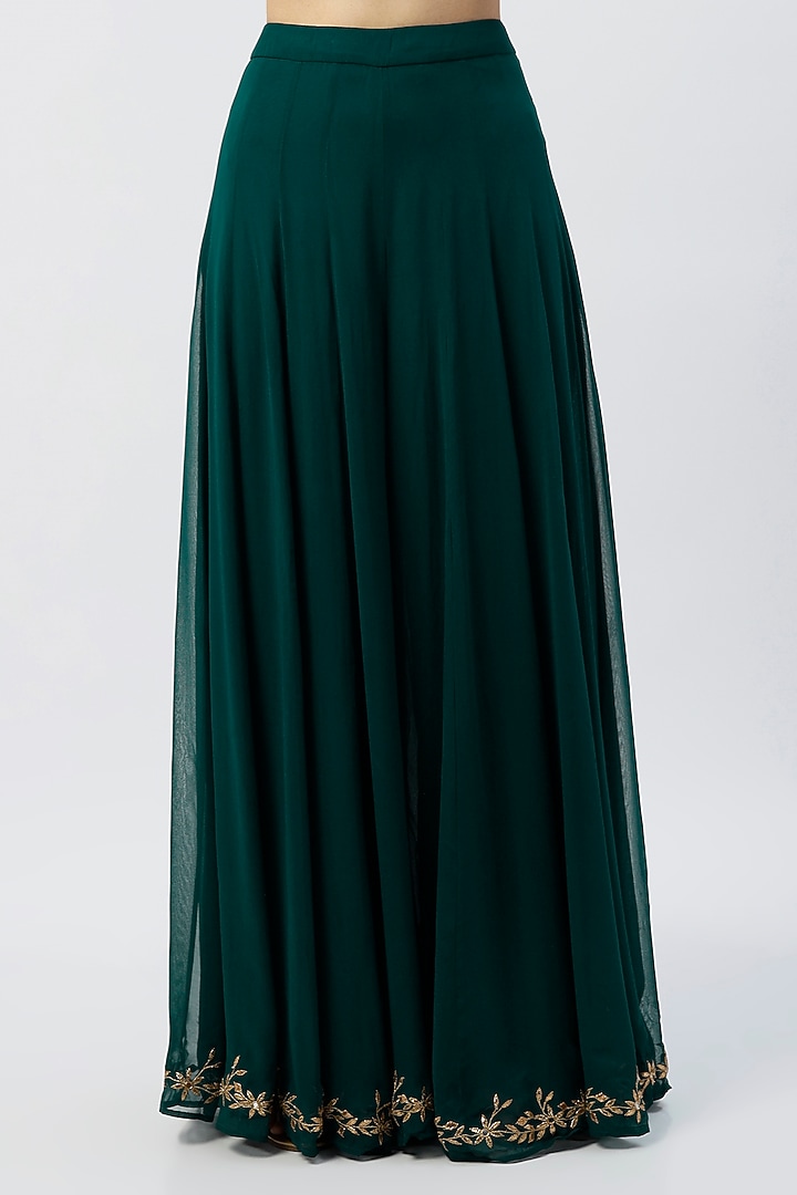 Emerald Embroidered Wedding Anarkali Set by Esha Koul at Pernia's Pop Up Shop