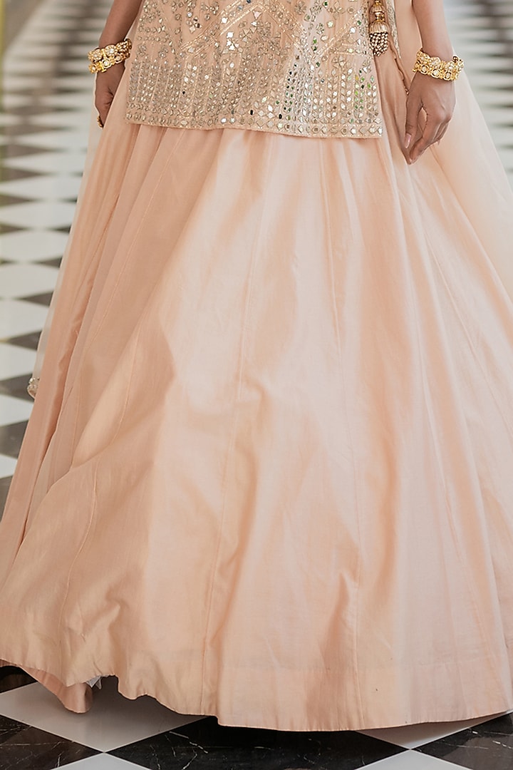 Pink Chanderi Wedding Lehenga Set by Esha Koul at Pernia's Pop Up Shop