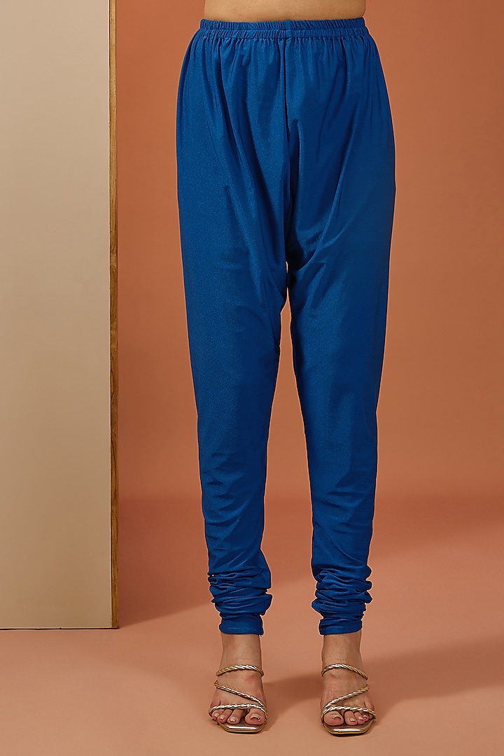 Royal Blue Semi Crepe Hand Embroidered Kurta Set by Esha Koul at Pernia's Pop Up Shop