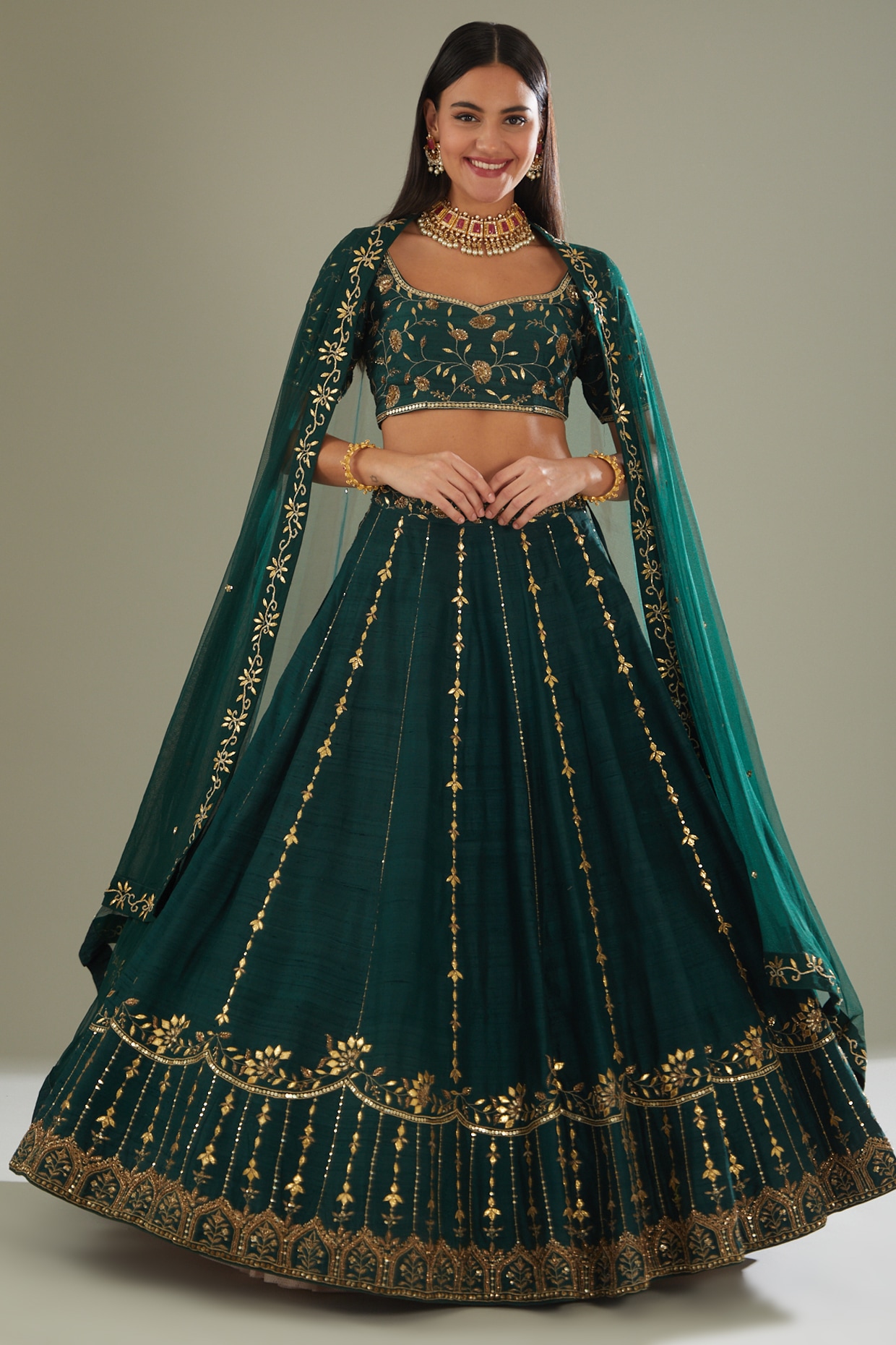 EKKTARA Stitched Designer Turquoise And Blue Shade Lehenga Choli Set –  Ekktara