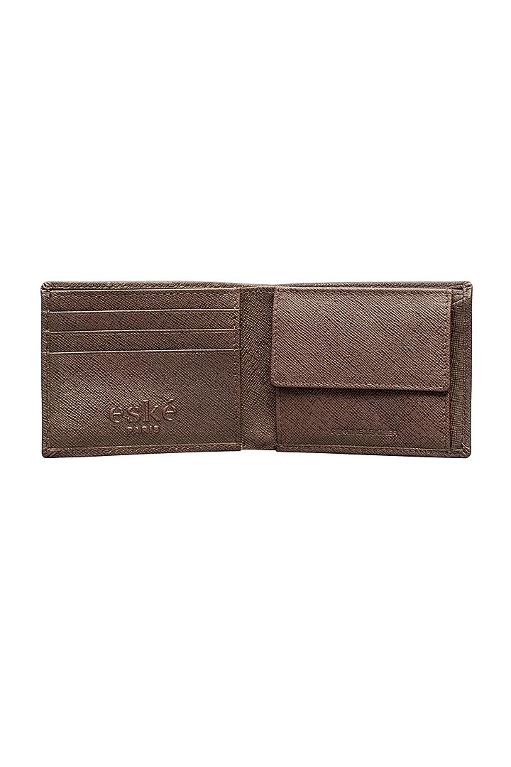 Dark Brown Leather Wallet by ESKE at Pernia's Pop Up Shop