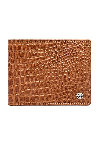 Dark Tan Leather Bi-Fold Wallet by ESKE
