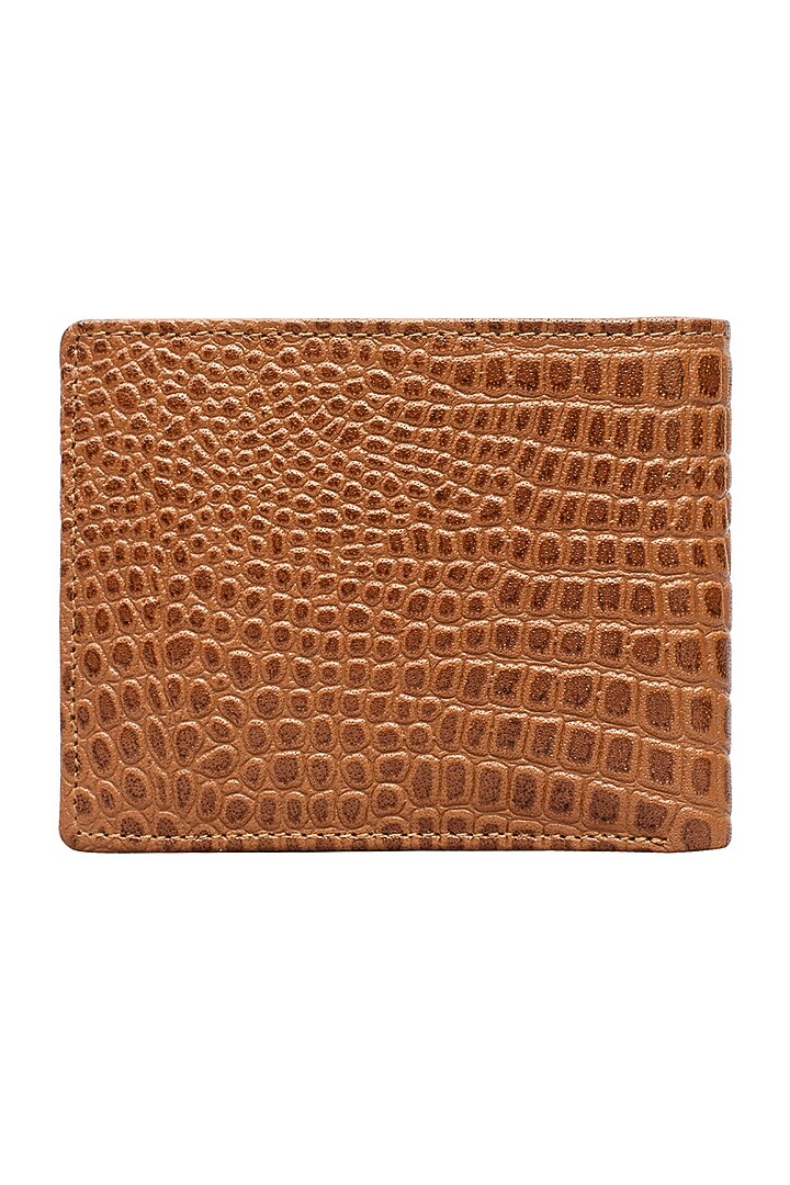 Dark Tan Leather Bi-Fold Wallet by ESKE at Pernia's Pop Up Shop