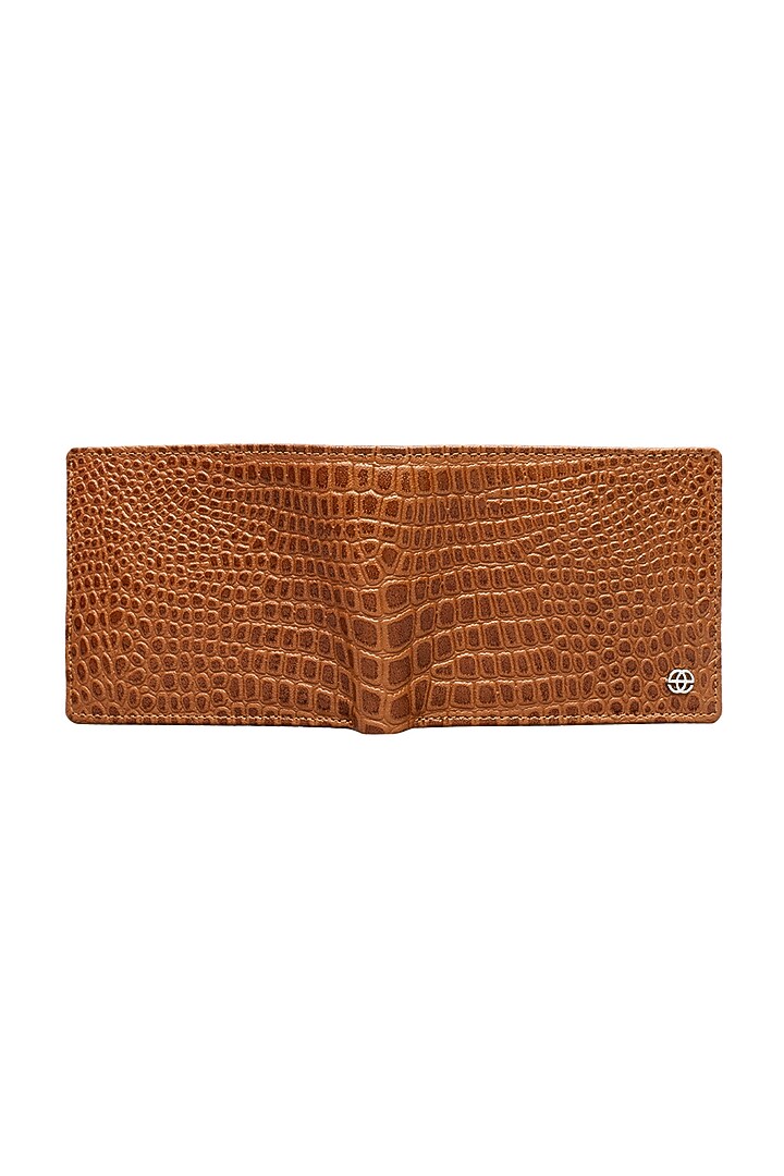 Dark Tan Leather Bi-Fold Wallet by ESKE at Pernia's Pop Up Shop