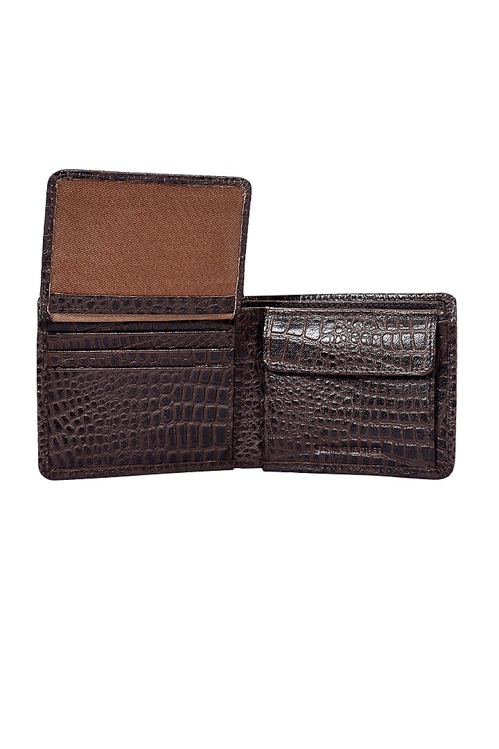Dark Brown Bi-Fold Wallet by ESKE at Pernia's Pop Up Shop