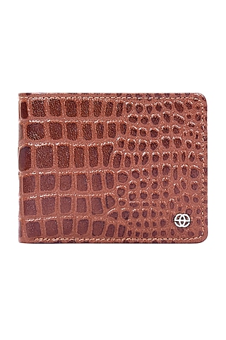 Dark Tan Leather Bi-Fold Wallet by ESKE