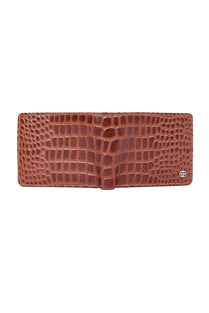 Dark Tan Leather Bi-Fold Wallet by ESKE at Pernia's Pop Up Shop