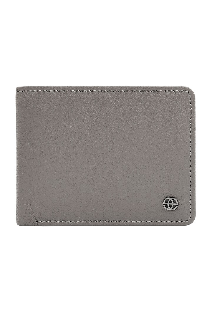 Grey Leather Bi-Fold Wallet by ESKE at Pernia's Pop Up Shop