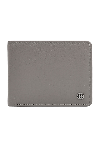 Grey Leather Bi-Fold Wallet by ESKE
