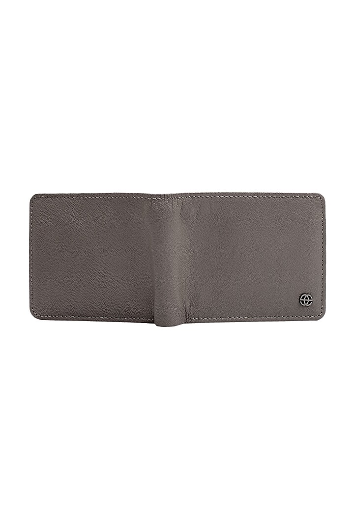 Grey Leather Bi-Fold Wallet by ESKE at Pernia's Pop Up Shop