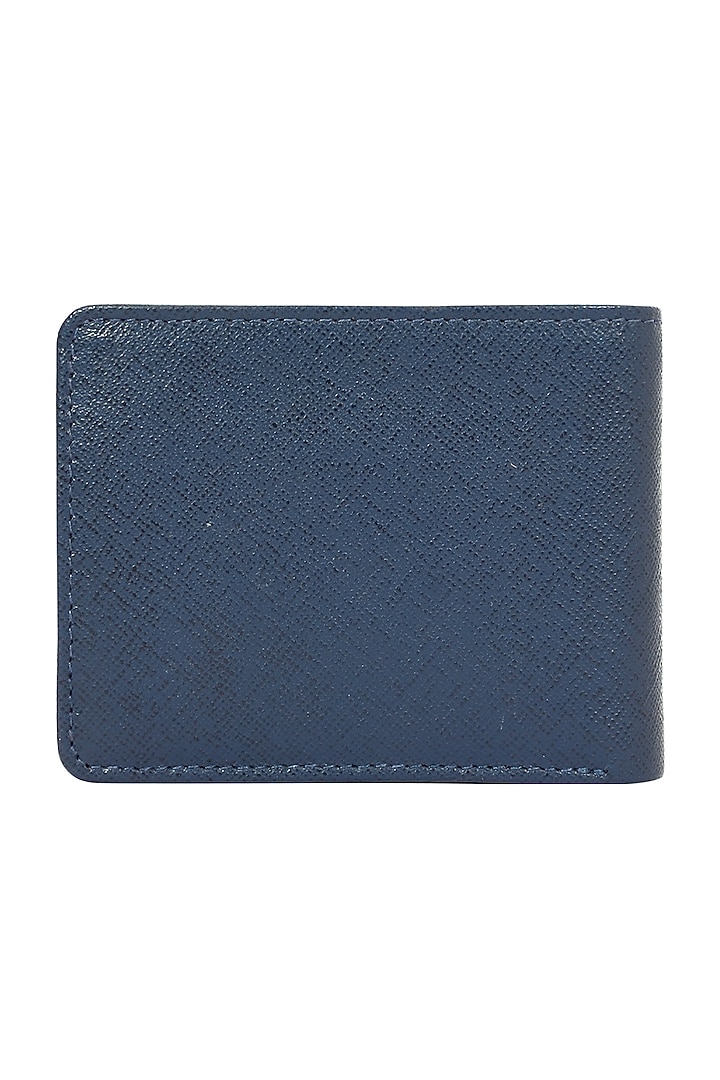 Navy Blue Leather Bi-Fold Wallet by ESKE at Pernia's Pop Up Shop