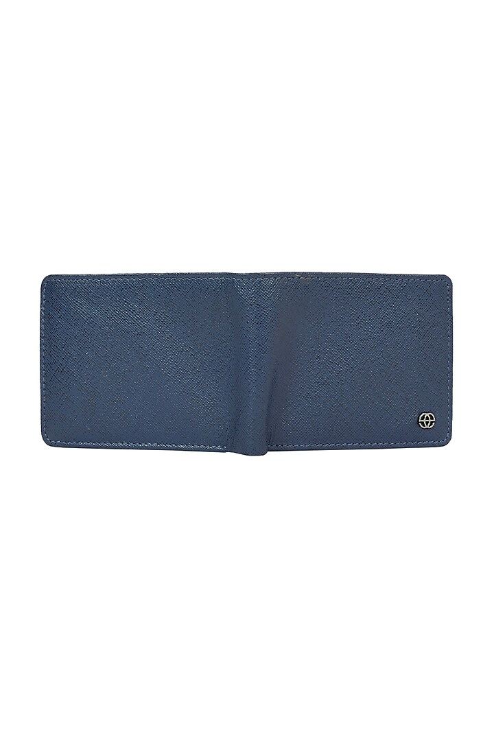 Navy Blue Leather Bi-Fold Wallet by ESKE at Pernia's Pop Up Shop