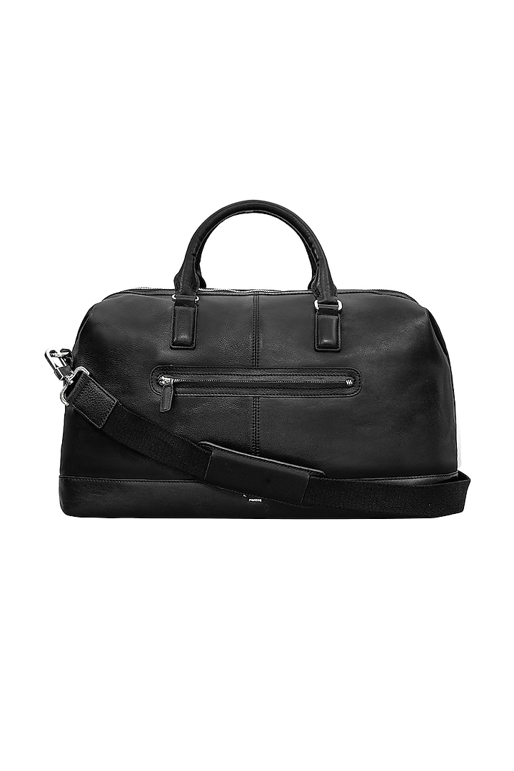 Black Leather Duffle Bag by ESKE