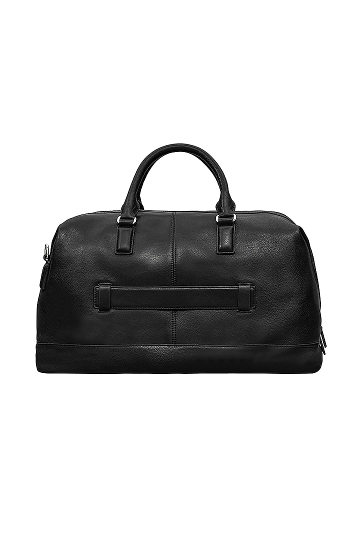 Black Leather Duffle Bag by ESKE at Pernia's Pop Up Shop