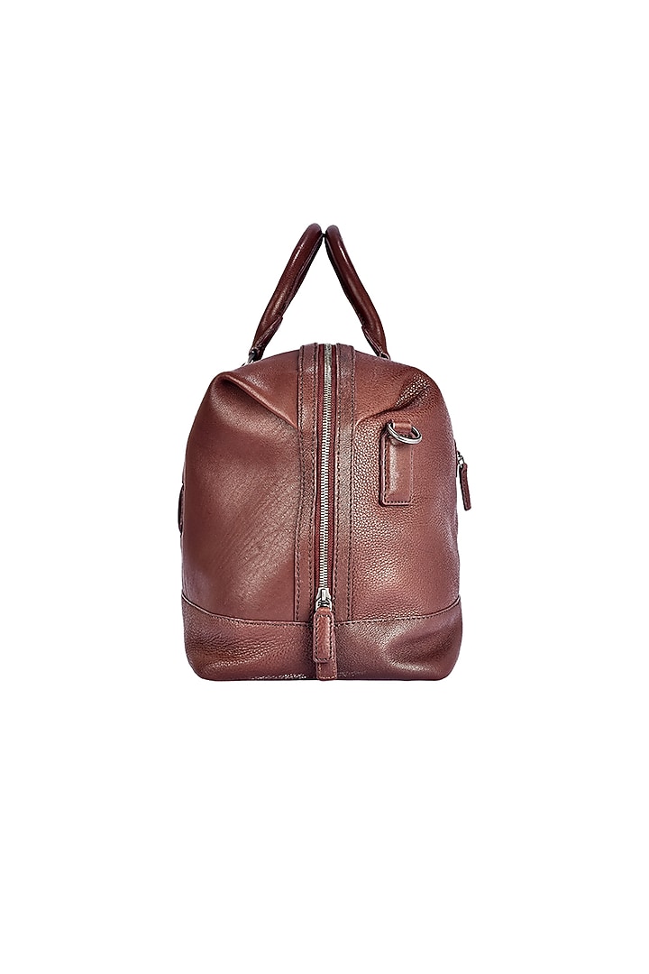 Chestnut Leather Duffle Bag by ESKE at Pernia's Pop Up Shop