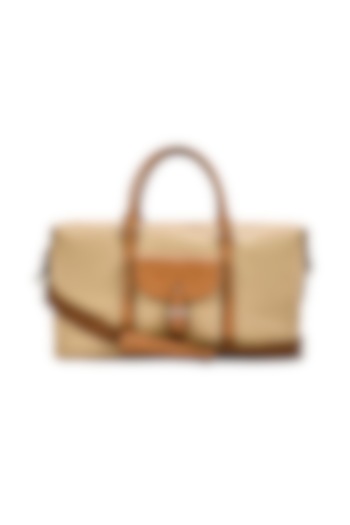 Beige Leather Duffle Bag by ESKE