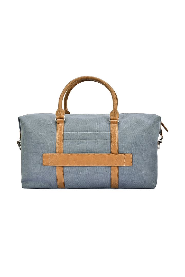 Blue Leather Duffle Bag by ESKE at Pernia's Pop Up Shop