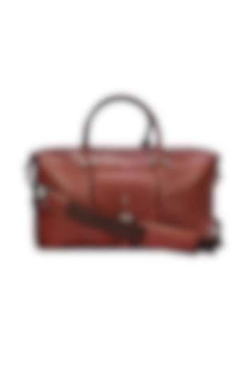 Chestnut Duffle Bag in Leather by ESKE