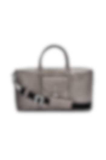 Grey Leather Duffle Bag by ESKE