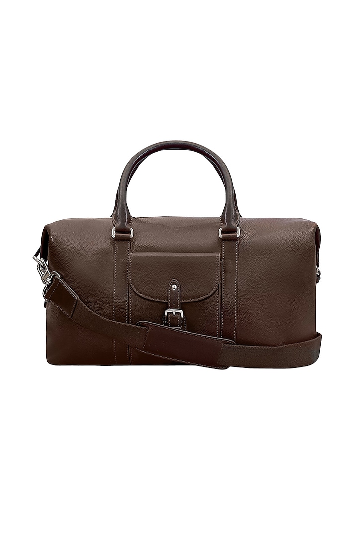 Mid Brown Leather Duffle Bag by ESKE