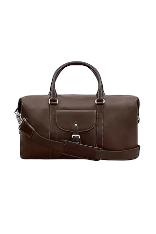 Mid Brown Leather Duffle Bag by ESKE