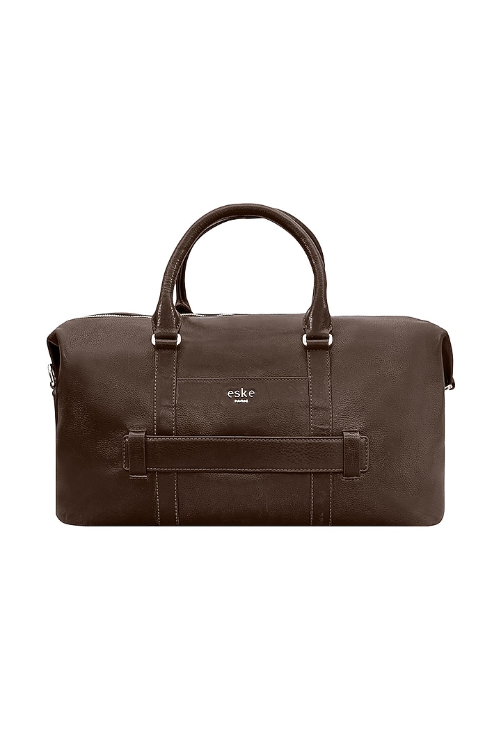 Mid Brown Leather Duffle Bag by ESKE at Pernia's Pop Up Shop