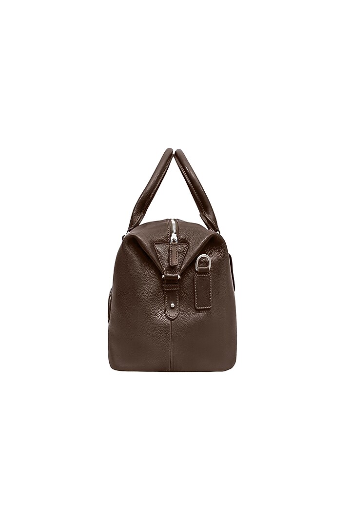 Mid Brown Leather Duffle Bag by ESKE at Pernia's Pop Up Shop